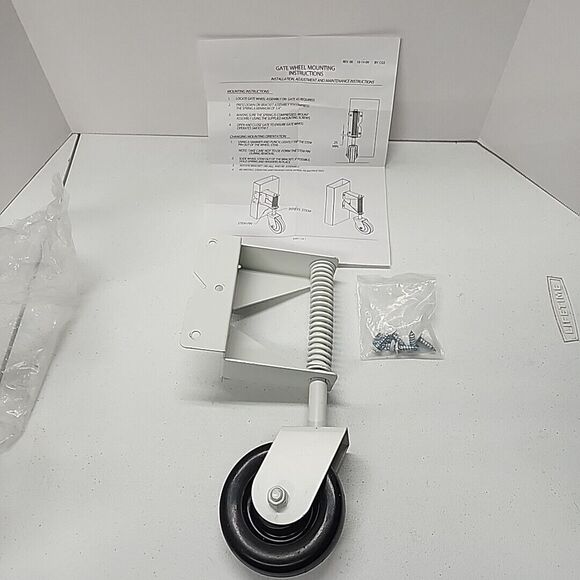 4 Inch Gate Wheel Gate Caster Kit with Spring Loaded for Wooden Fences, Heavy Du - Picture 5 of 13